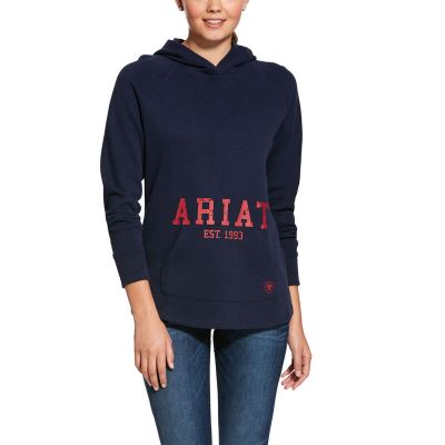 Ariat Logo Lacivert Sweatshirt Bayan (17789-011)